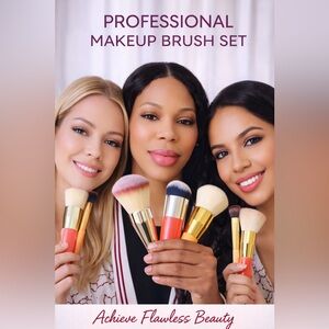 13-pcs  Luxury Makeup Brush Set + Beauty Tools | Flawless Glam Kit Professional